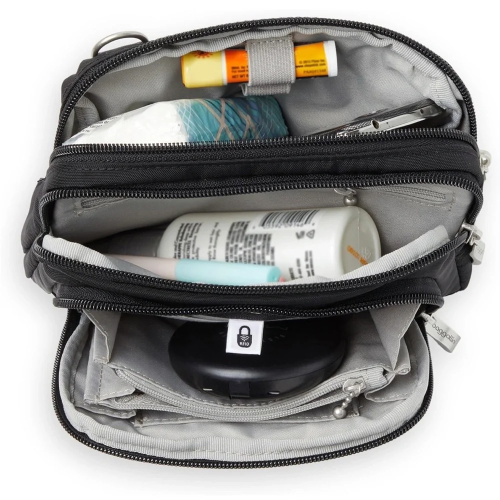 Baggallini Dark Blue Messenger Bag - Picture 7 of 13